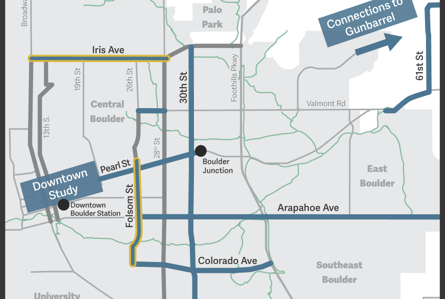 A map of the core arterial network. Detailed locations available on the core arterial network webpage. 